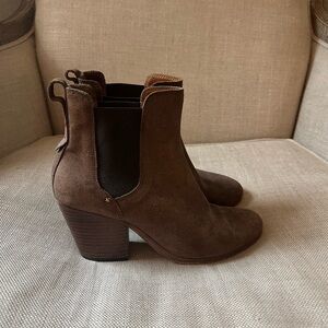 rag & bone Chocolate Suede Ankle Booties